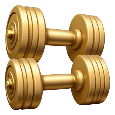 beige and gold dumbbells sticker