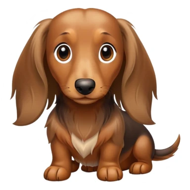 long-haired dachshund sticker