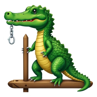 Bdsm alligator on stake board  sticker