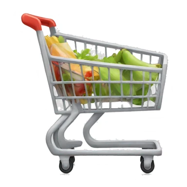 supermarket cart empty and white sticker