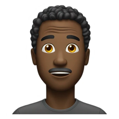 amazed black man sticker