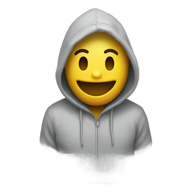 Smiley face wearing a hoodie sticker
