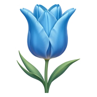 a single light blue tulip sticker