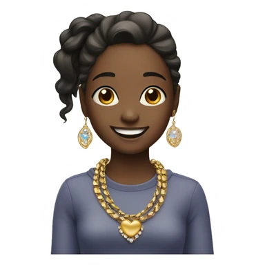 girls with smiles and jewelry sticker