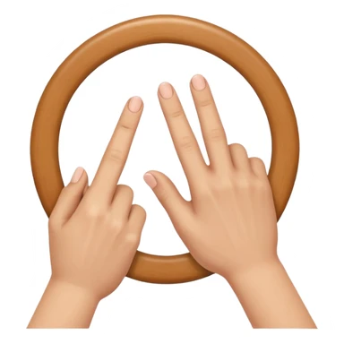 hand making a circle with fingers and another hand poking a finger through the circle, emoji style sticker