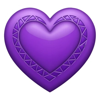 purple heart with a geometric pattern sticker