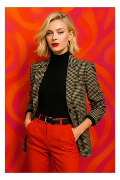 a lady with blond hair, distinct style 3 sticker