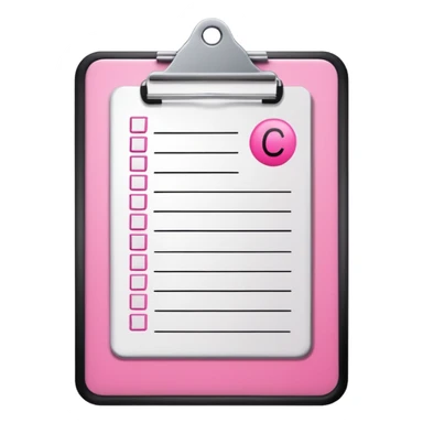 pink school grade card letter on a clipboard sticker