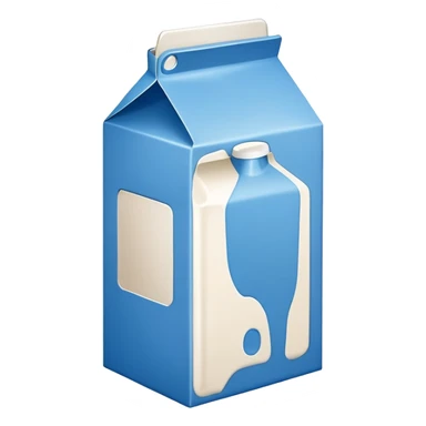 blue milk carton sticker