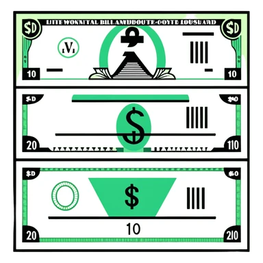 dollar bill banknote sticker