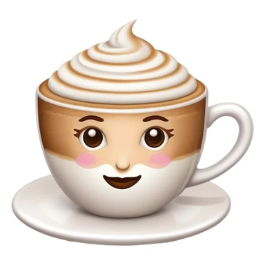 Ballerina emoji as a cappuccino sticker