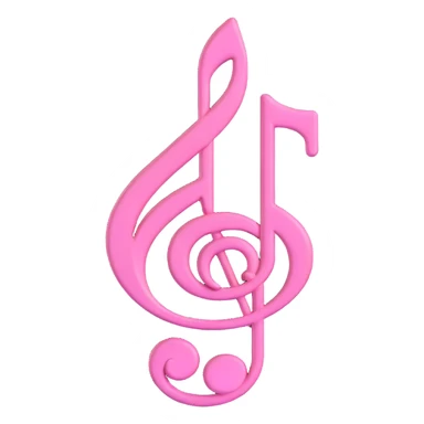 pink music note sticker
