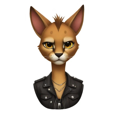 Anthro Punk Caracal sticker