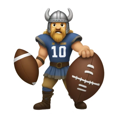 Viking with a football  sticker