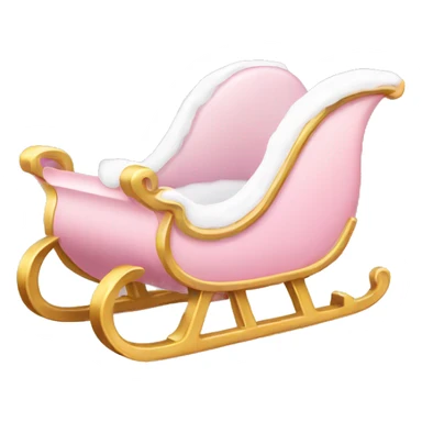 light pink sleigh sticker
