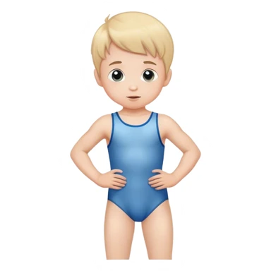 little boy in leotard  sticker