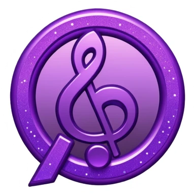 glitter symbol music purple cyberpunk sticker
