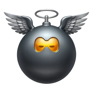 Bomb with wings sticker