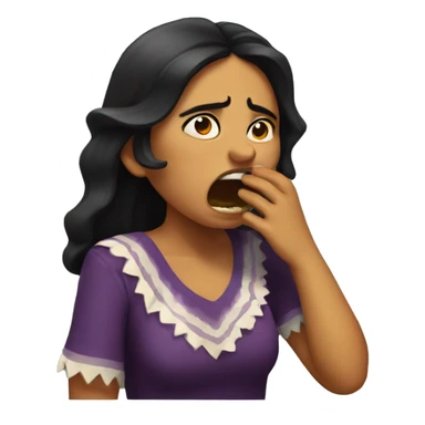 Spooky Mexican Girl sneezing sticker