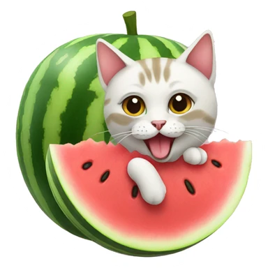 cat that eats watermelon sticker