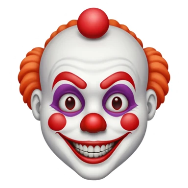 Scary clown with smile sticker