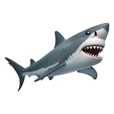Shark holding a gun sticker