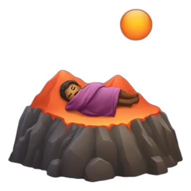 Sleep on volcano sticker