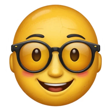 Oil and emoji with dark glasses sticker