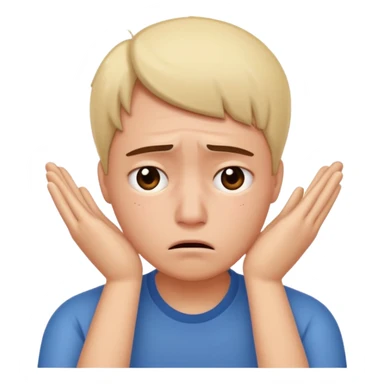 Disappointed exhausted with a sigh and a face palm  emoji ￼￼ sticker