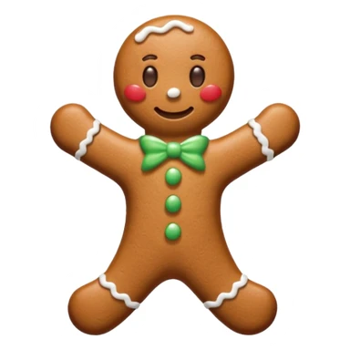 Omino di pan di zenzero con solo glassa bianca  sticker