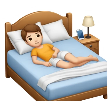 Laying in bed  sticker