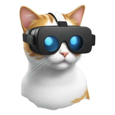 Cat with VR sticker