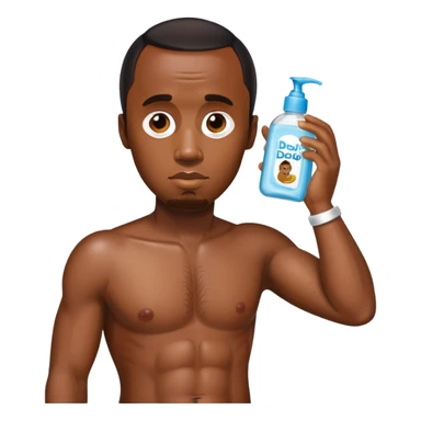 P Diddy with baby oil sticker