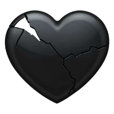 Black heart break sticker