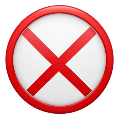 red circle with crossed line sticker