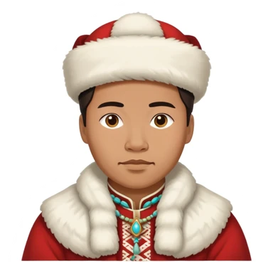 full scale standing  greenland citizen traditional outfit  sticker