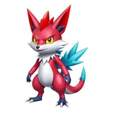 Cool Shiny Digimon-Weavile-Zangoose-hybrid full body sticker