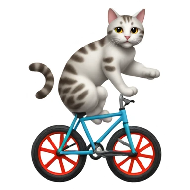 Cat riding a unicycle  sticker