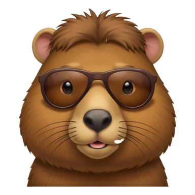 Capybara wearing sunglasses sticker