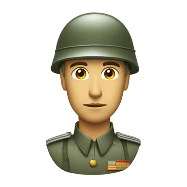 ussr soldier serious with military helmet sticker