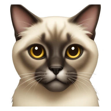 a siamese cat with long hair sticker
