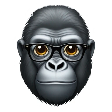 Gorilla with glasses sticker