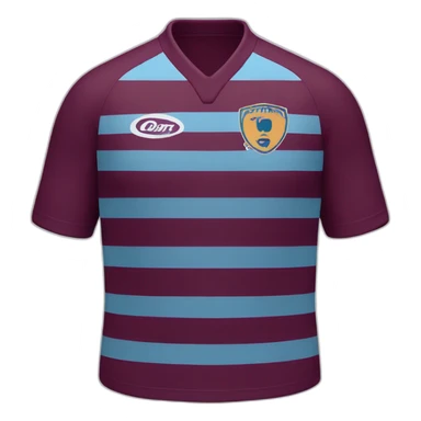 Burgundy blue striped jersey sticker