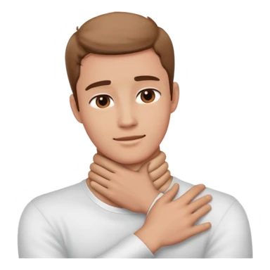 hands holding neck guy sticker