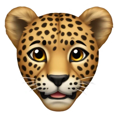 corazón con pelaje de leopardo sticker