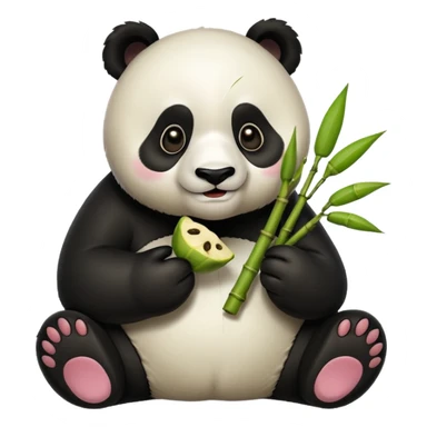 bamboo eating panda sticker