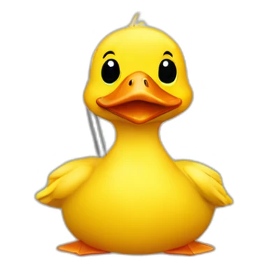 duck with big danish flag cap sticker