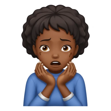 Black girl choking herself with her hands sticker