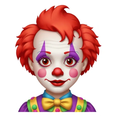 smll haired clown sticker