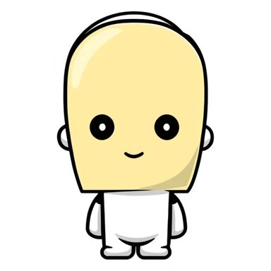 man with rectangle shaped head sticker